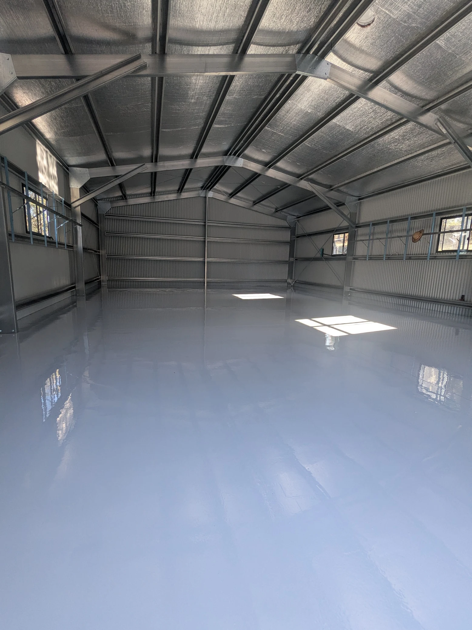 Shed Floor — Solid Epoxy by Coating Hub